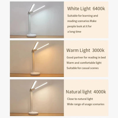 Lampe de Bureau Blanche à Led 3 Niveaux Touch
