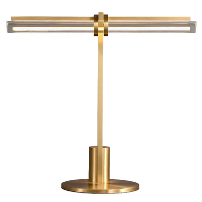 Lampe de Bureau Dorée en Cristal et Métal - Lumiine