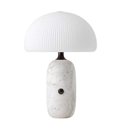 Lampe de Bureau en Marbre à Abat-jour Strié - Lumiine