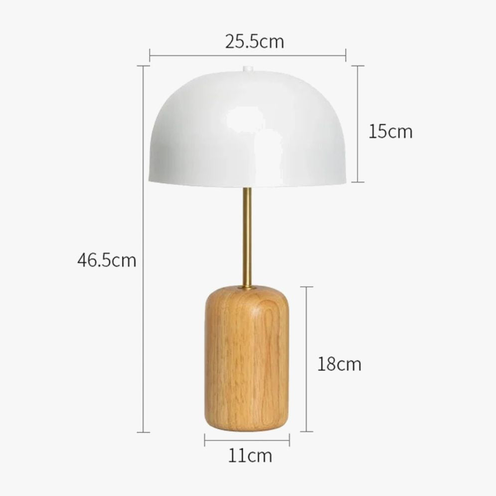 Lampe de Bureau Nordique en Bois Blanche - Lumiine