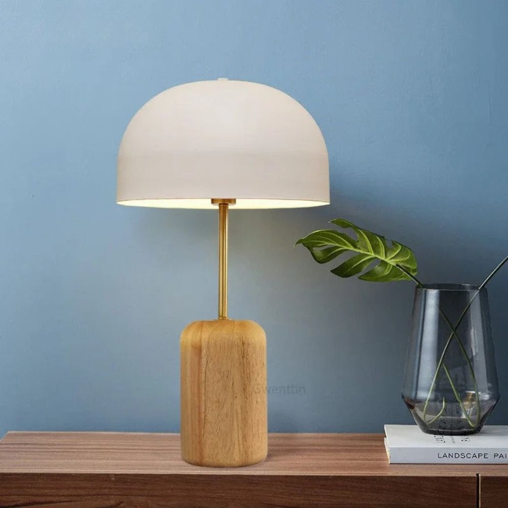 Lampe de Bureau Nordique en Bois Blanche - Lumiine