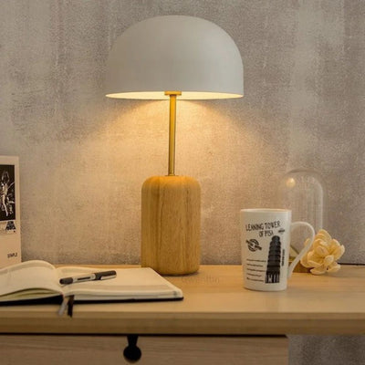 Lampe de Bureau Nordique en Bois Blanche - Lumiine