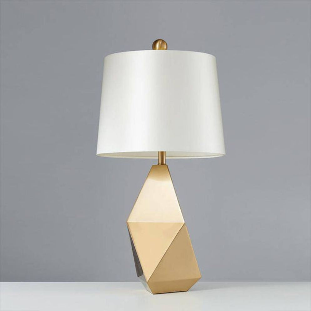 Lampe de Chevet Art Déco Géométrique Dorée