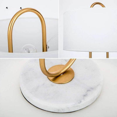 Lampe de Chevet Créative avec Abat-jour Blanc