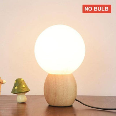 Lampe de Chevet Nordique à Boule en Bois - Lumiine