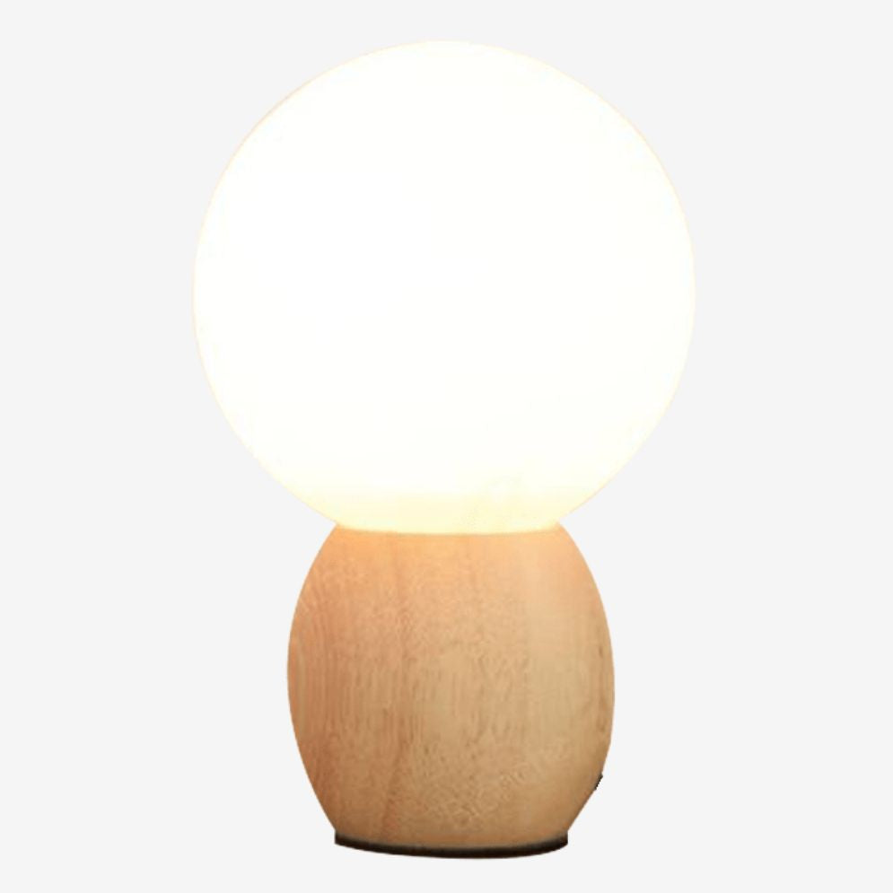 Lampe de Chevet Nordique à Boule en Bois - Lumiine
