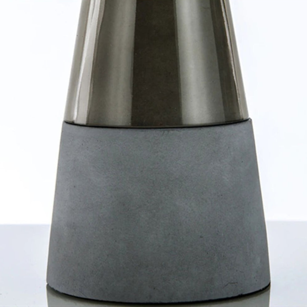 Lampe de Table Design en Verre et Ciment Bicolore - Lumiine