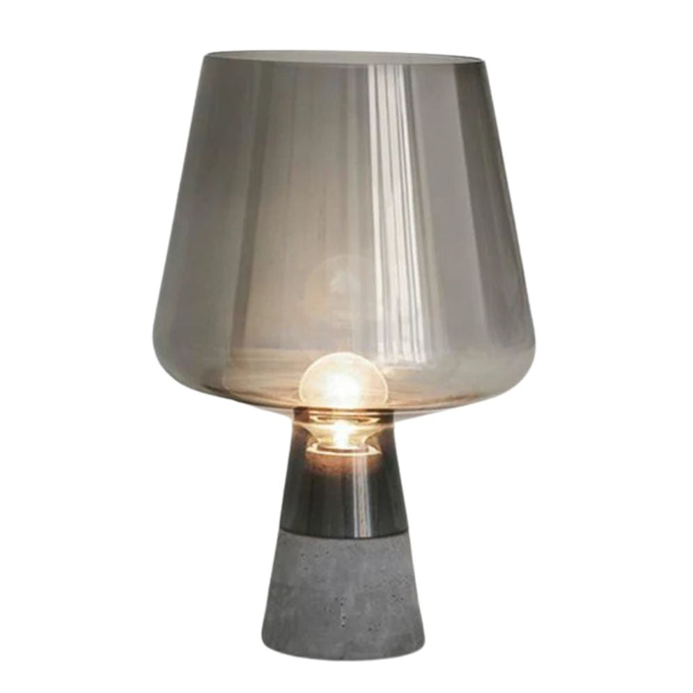 Lampe de Table Design en Verre et Ciment Bicolore - Lumiine