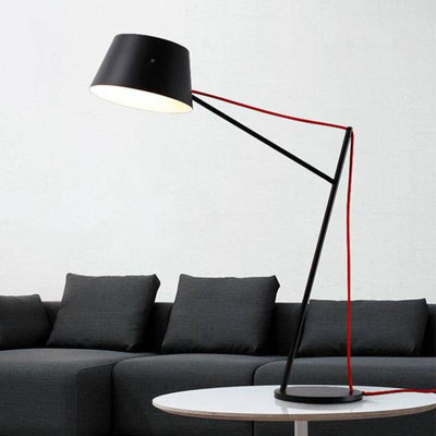 Lampe de Table Noire Design et Réglable Abat-Jour Tissu - Lumiine