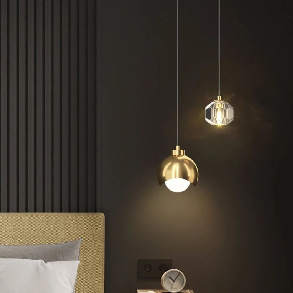 Lampe LED Suspendue en Verre Design Nordique pour Hôtel - Lumiine