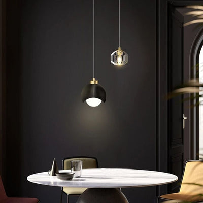 Lampe LED Suspendue en Verre Design Nordique pour Hôtel - Lumiine