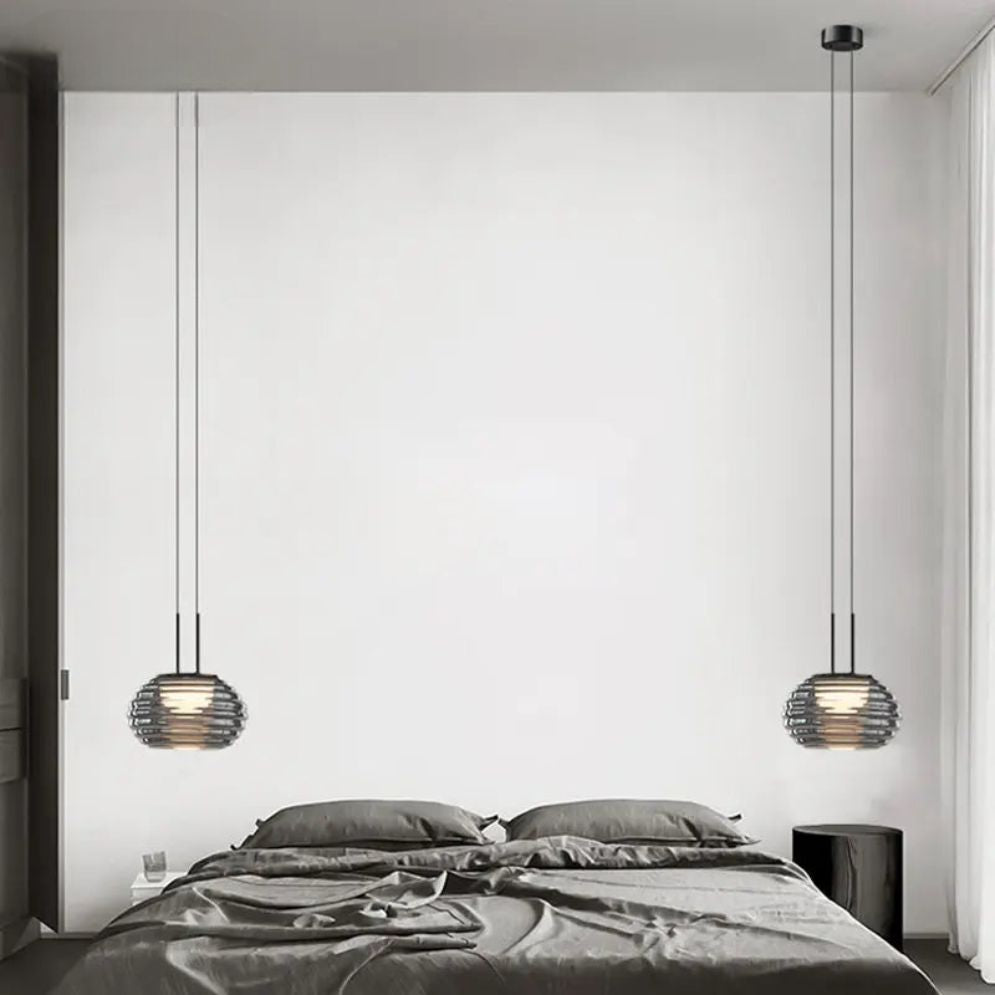 Lampe LED Suspendue Verre Design Nordique Hôtel ou Chambre - Lumiine