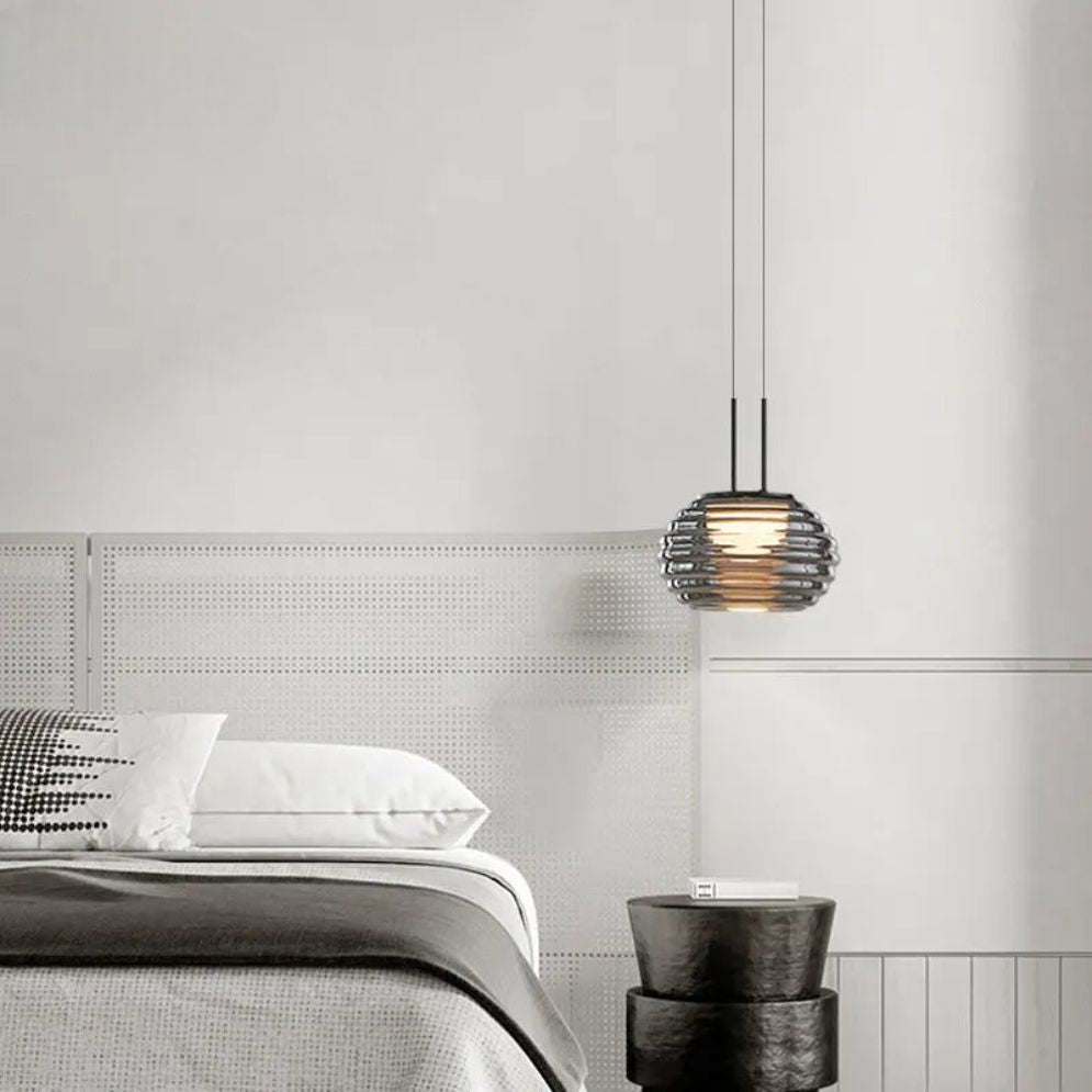 Lampe LED Suspendue Verre Design Nordique Hôtel ou Chambre - Lumiine