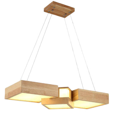 Lustre Lampe Bois Nordique pour Salon Chambre Salle à Manger - Lumiine