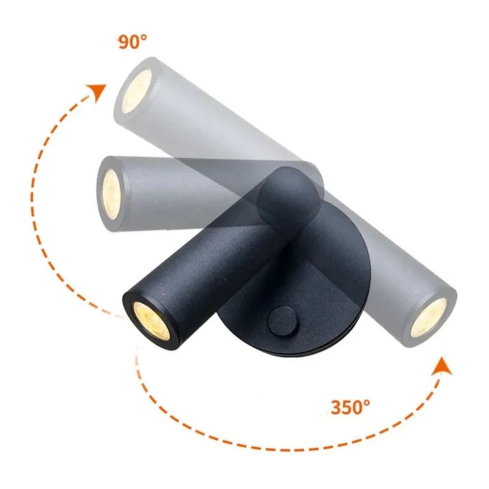 Lampe Murale Led Rotative avec Variateur de Température pour Lecture