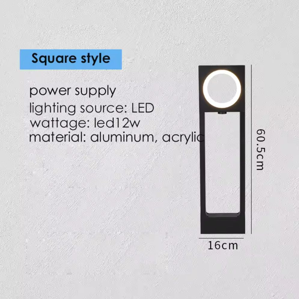 Lampe Pelouse Extérieure Étanche IP65 LED Pilier Aluminium - Lumiine
