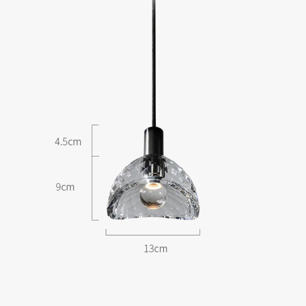 Lampe Suspendue Cristal Intérieur Salle à Manger Chambre - Lumiine