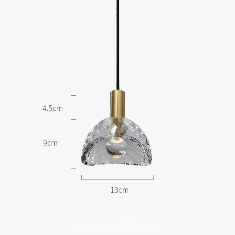 Lampe Suspendue Cristal Intérieur Salle à Manger Chambre - Lumiine