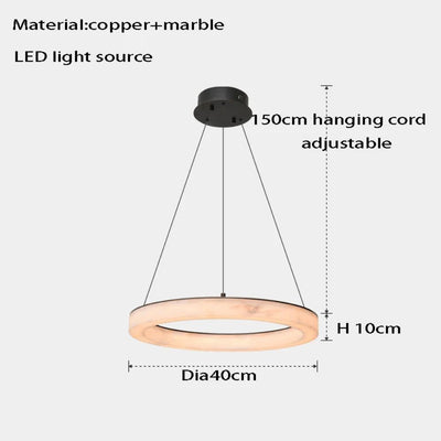 Lampe Suspendue en Marbre Naturel - Lumiine