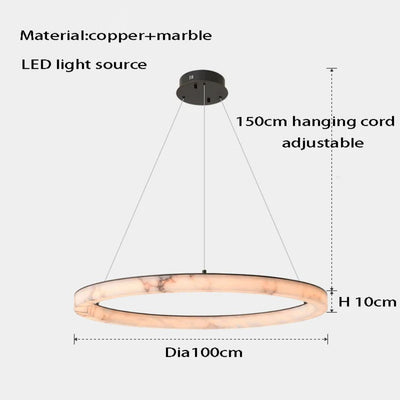 Lampe Suspendue en Marbre Naturel - Lumiine