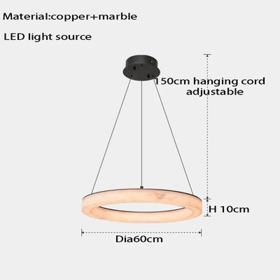 Lampe Suspendue en Marbre Naturel - Lumiine