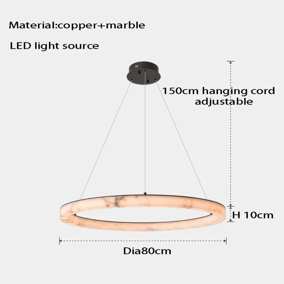 Lampe Suspendue en Marbre Naturel - Lumiine