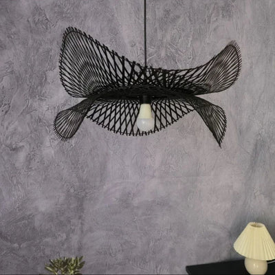 Suspension en Rotin Vintage - Lumiine