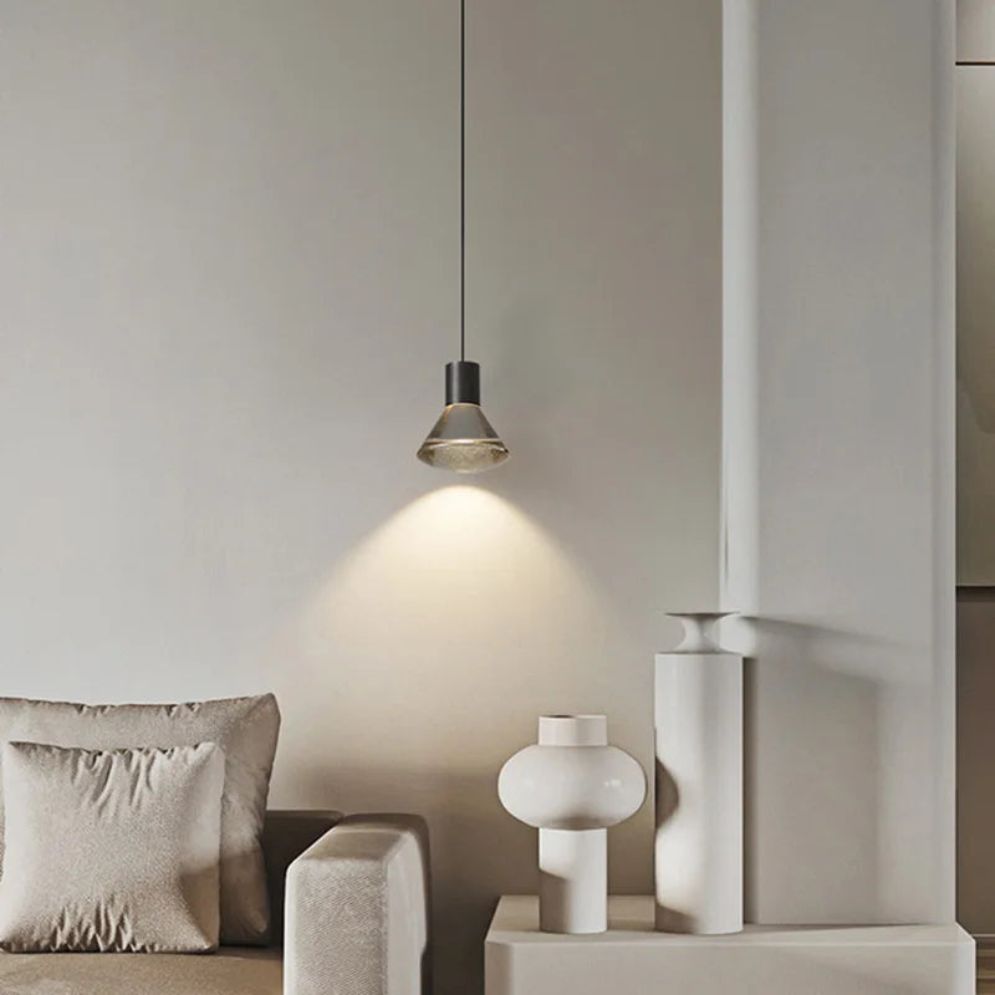 Lampe Suspendue Transparente LED Déco Maison - Lumiine