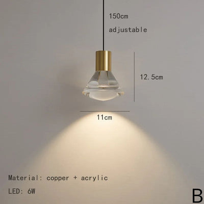 Lampe Suspendue Transparente LED Déco Maison - Lumiine