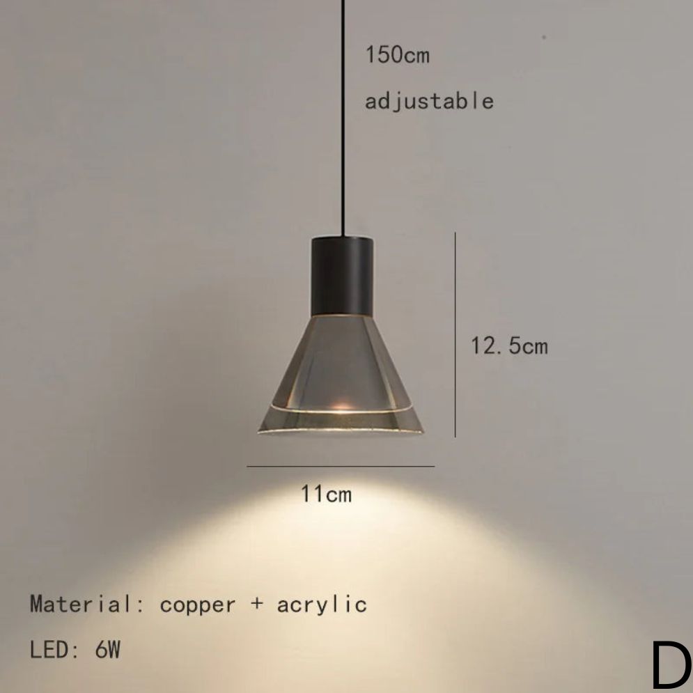 Lampe Suspendue Transparente LED Déco Maison - Lumiine