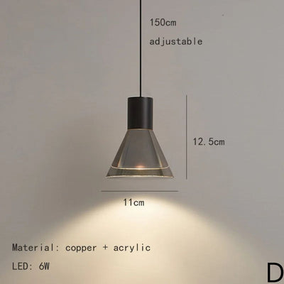 Lampe Suspendue Transparente LED Déco Maison - Lumiine
