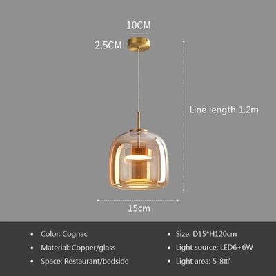 Lampe Suspension Nordique Moderne Verre - Lumiine