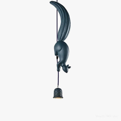 Lampe Suspension Résine Écureuil Nordique Led Loft Décoratif