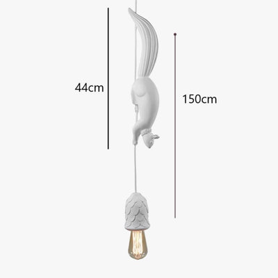Lampe Suspension Résine Écureuil Nordique Led Loft Décoratif
