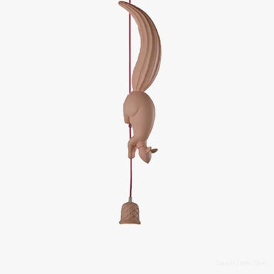 Lampe Suspension Résine Écureuil Nordique Led Loft Décoratif