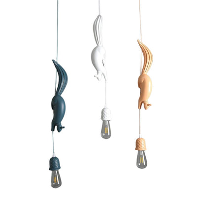 Lampe Suspension Résine Écureuil Nordique Led Loft Décoratif - Lumiine

