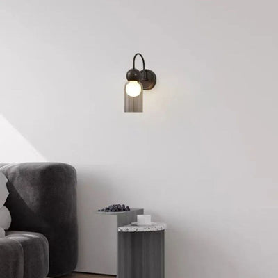 Lampes Murales Modernes Boule Verre Nordique Laiton Noir - Lumiine