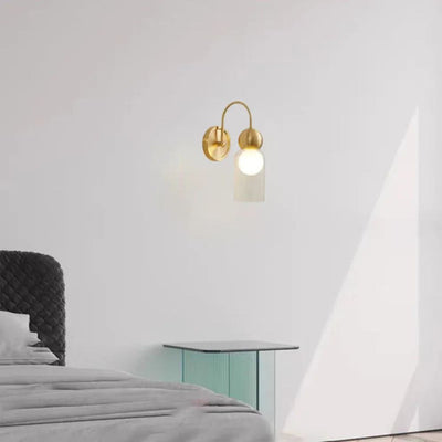 Lampes Murales Modernes Boule Verre Nordique Laiton Noir - Lumiine