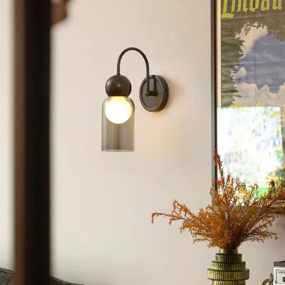 Lampes Murales Modernes Boule Verre Nordique Laiton Noir - Lumiine