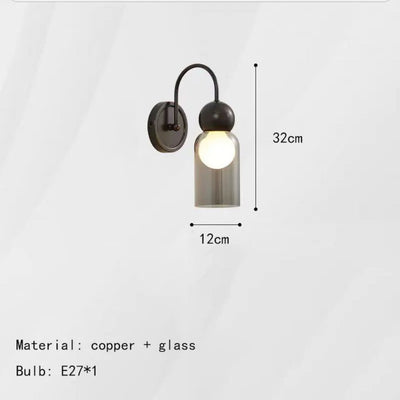Lampes Murales Modernes Boule Verre Nordique Laiton Noir - Lumiine