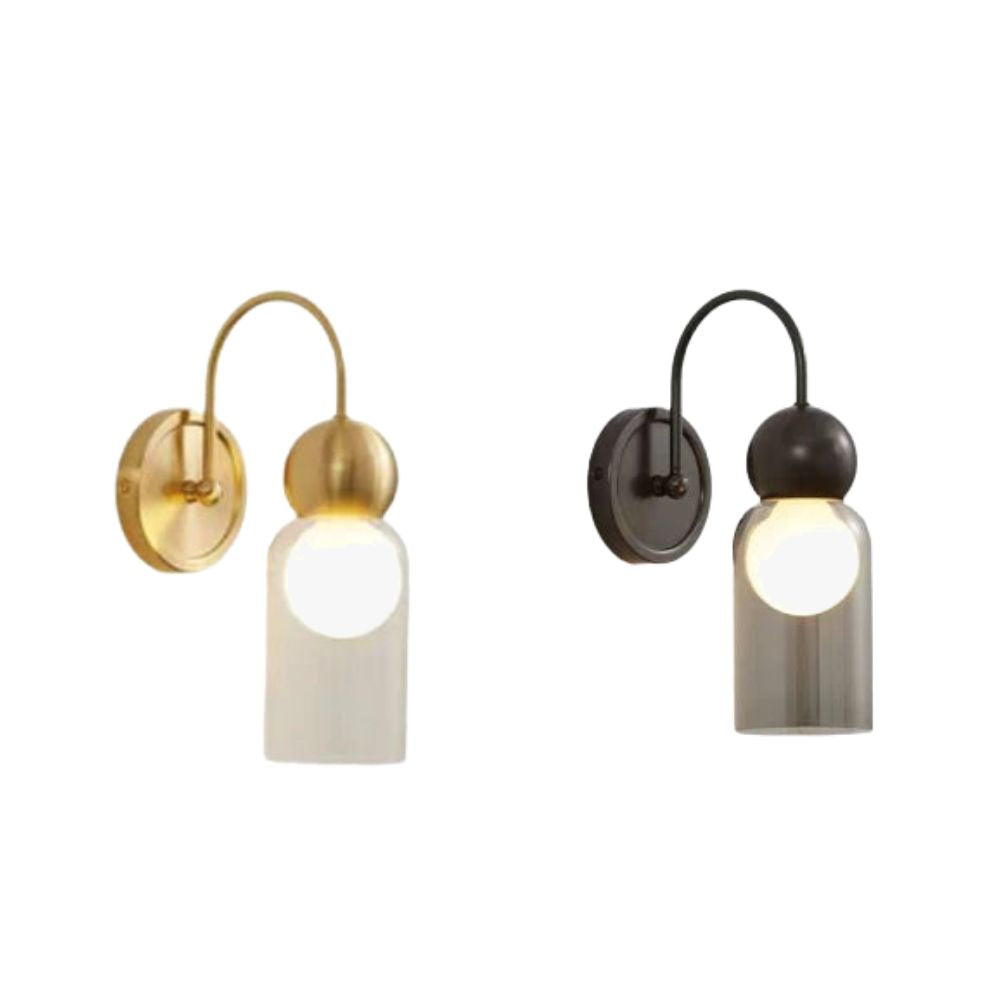 Lampes Murales Modernes Boule Verre Nordique Laiton Noir - Lumiine