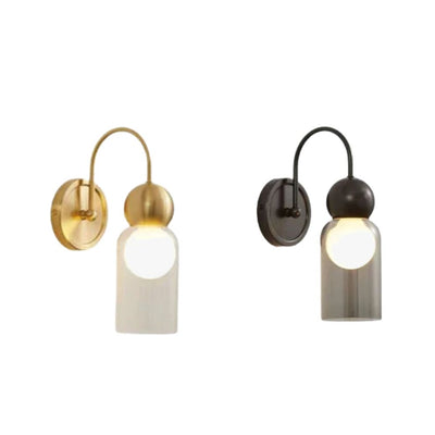 Lampes Murales Modernes Boule Verre Nordique Laiton Noir - Lumiine