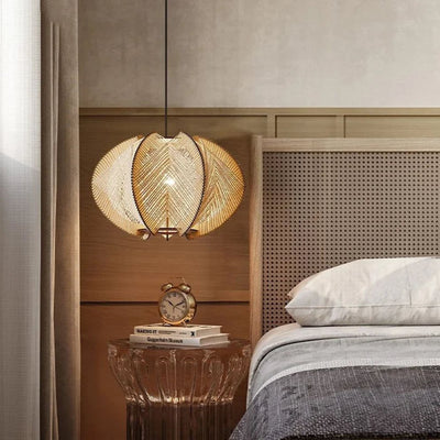 Lampes Suspendues Design Vintage en Rotin Fait à la Main - Lumiine