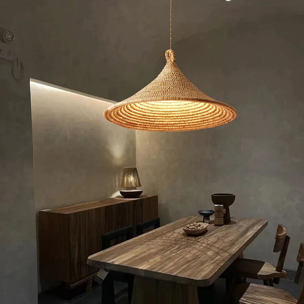 Suspension en Bambou de Style Japonais pour Salle à Manger - Lumiine