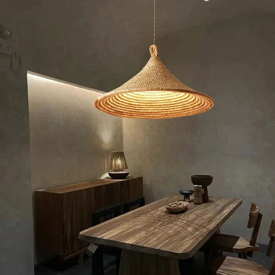 Suspension en Bambou de Style Japonais pour Salle à Manger - Lumiine