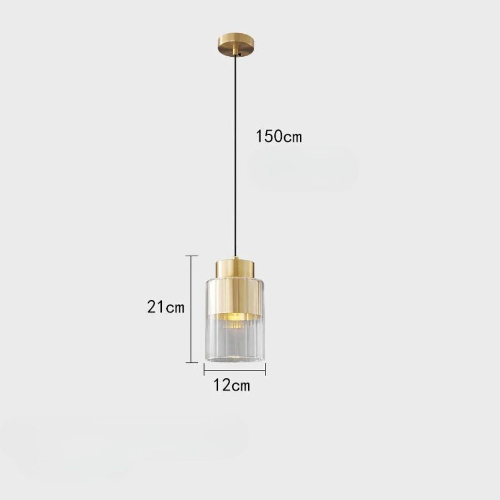Suspension Minimalistes Nordiques Japonais en Laiton Verre - Lumiine