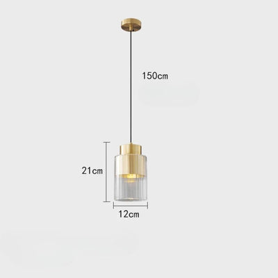 Suspension Minimalistes Nordiques Japonais en Laiton Verre - Lumiine