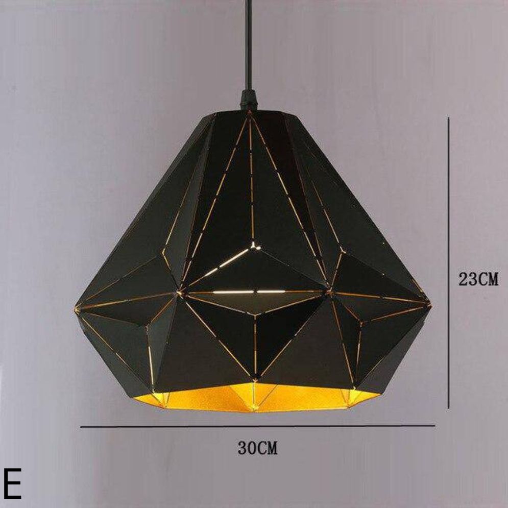 Lampe Suspension Rétro Loft Noir Type Américain - Lumiine