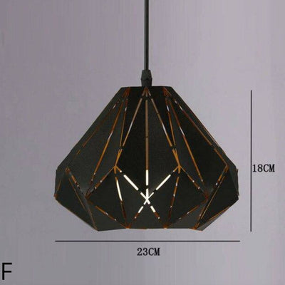 Lampe Suspension Rétro Loft Noir Type Américain - Lumiine