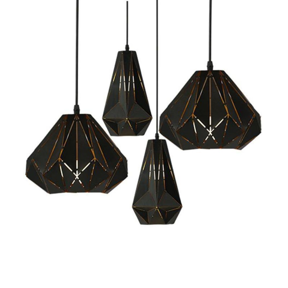 Lampe Suspension Rétro Loft Noir Type Américain - Lumiine